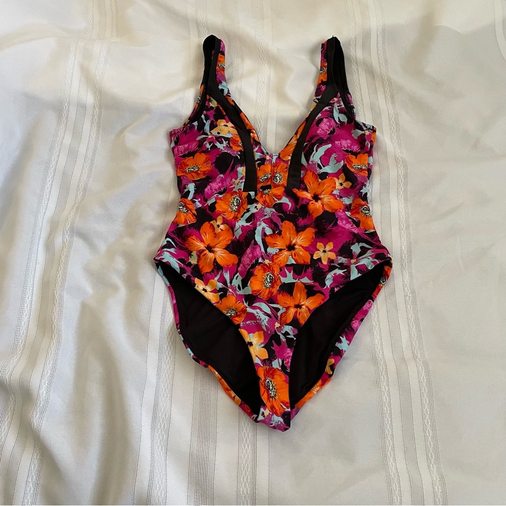 Sunproof by Weatherproof One Piece Swimsuit Junior Size 7 Multicolor Floral